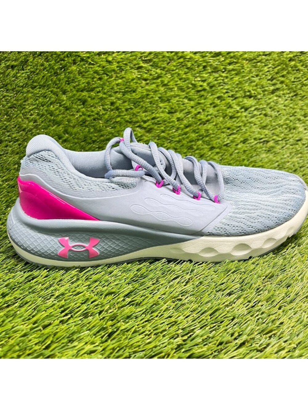 Under Armour Charged Vantage Womens Size 9.5 Blue Pink Running Shoes Sneakers